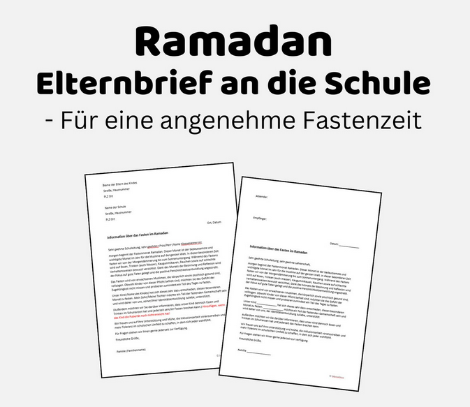 Ramadan - Elternbrief an die Schule